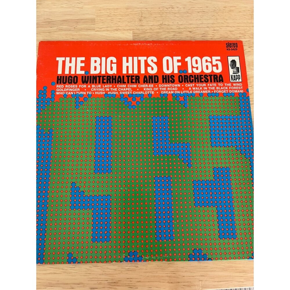 The Big Hits Of 1965 Vinyl Record Hugo Winterhalter & His Orchestra KS 3429 Albu